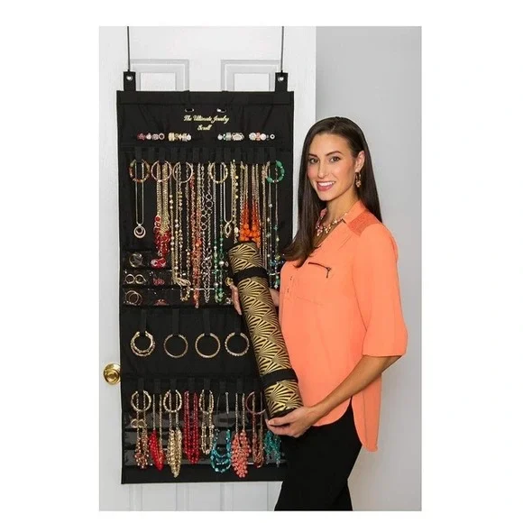 Donna Walsh Hanging Jewelry Organizer - Ultimate Jewelry Scroll- ZEBRA RARE FIND