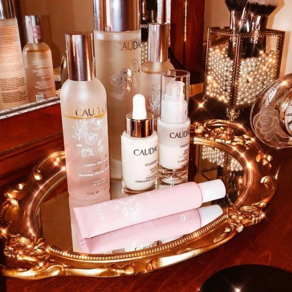 Gold Mirrored Vintage Dresser Tray