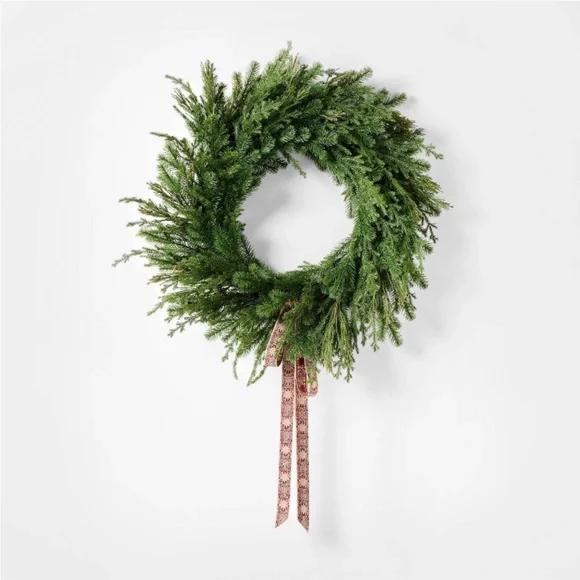 26” Fresh Cut Pine Christmas Wreath - Threshold™ designed with Studio McGee