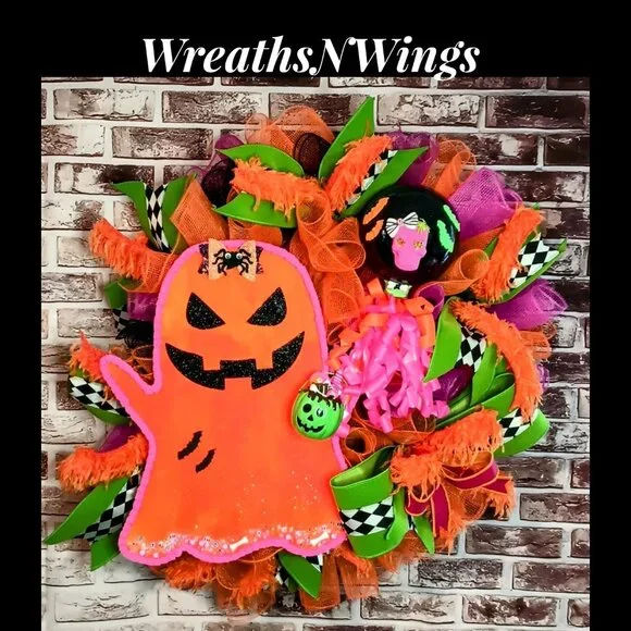 Halloween Wreath, Halloween Door Wreath, Halloween Front Door Wreath, Fall
