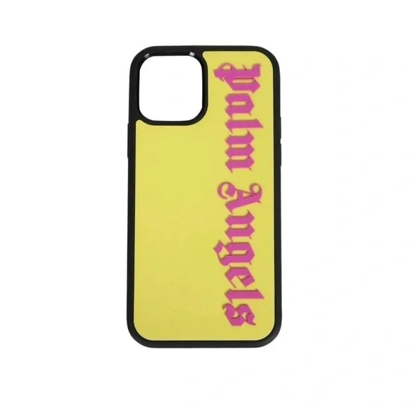 Palm Angels Classic Logo iPhone 12/12 Pro Case in Yellow and Pink NEW