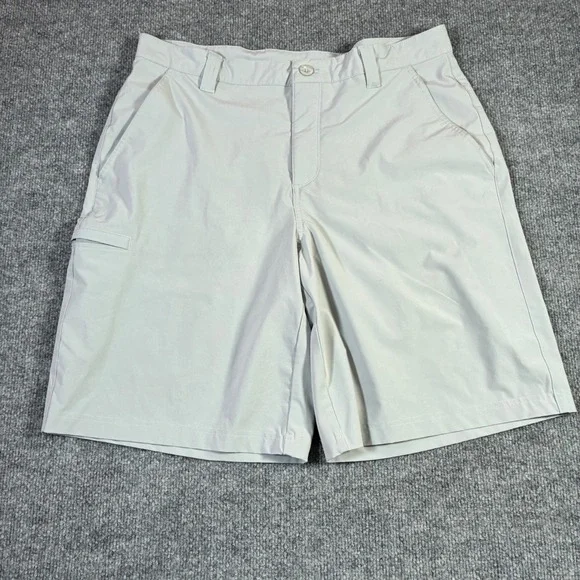 Columbia PFG Fishing Shorts Mens 34 Gray Performance Utility Hiking