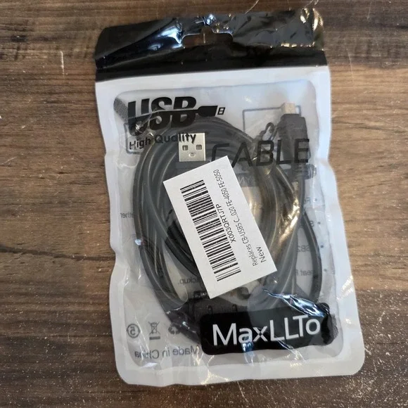 MaxLLTo USB Battery Charger‎ +Data SYNC Cable Cord Replacement or Travel Backup