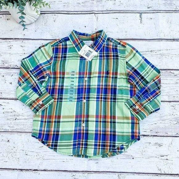 Ralph Lauren Plaid Long Sleeve Button Down