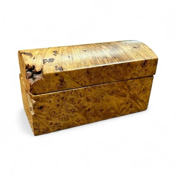 Vintage Michael Elkan Studio Crafted Burl Wood Lidded 5.75