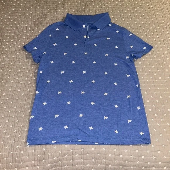 (Bundle 3 for $15) Cat & Jack Blue Polo with White Accents Kids L