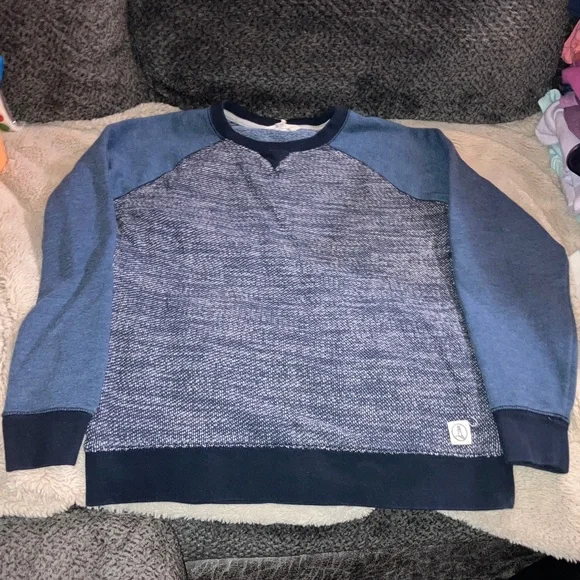 🔹4 for $30 Lands' End Kids Heathered Blue Crewneck Sweatshirt, Large (14-16)