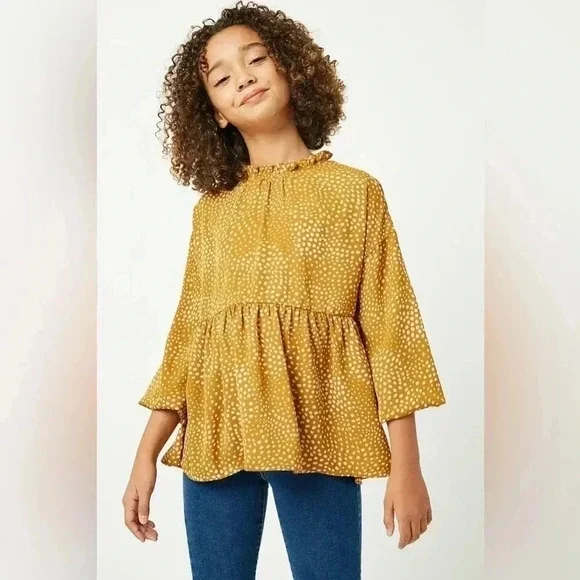 Hayden Girls Ruffle Babydoll Top - Size Large