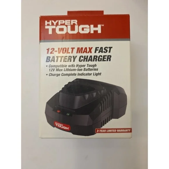 Hyper Tough 12V Max Fast Battery Charger for 12V Lit-Ion Batteries New Upgrade