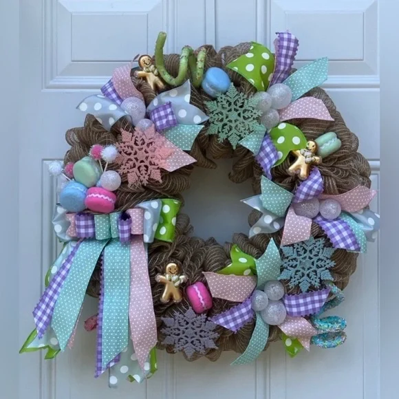 Gingerbread Theme HANDMADE Christmas Wreath