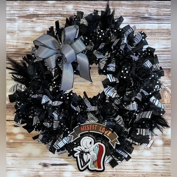The Nightmare Before Christmas Inspired Wreath