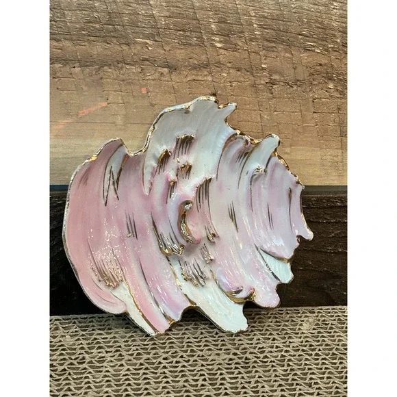 Fish Soap Dish Pink‎ Gold Victorian Vintage Unmarked Porcelain