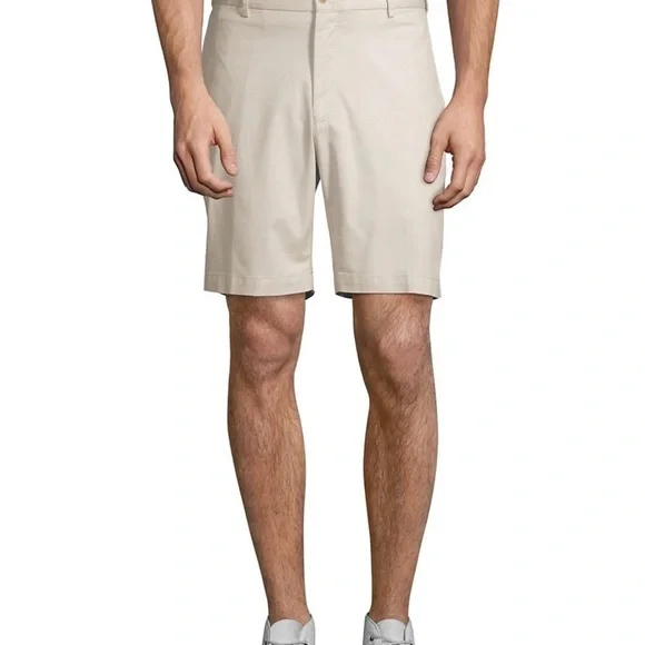 NWT PETER MILLER Cotton Twill Shorts, light gray