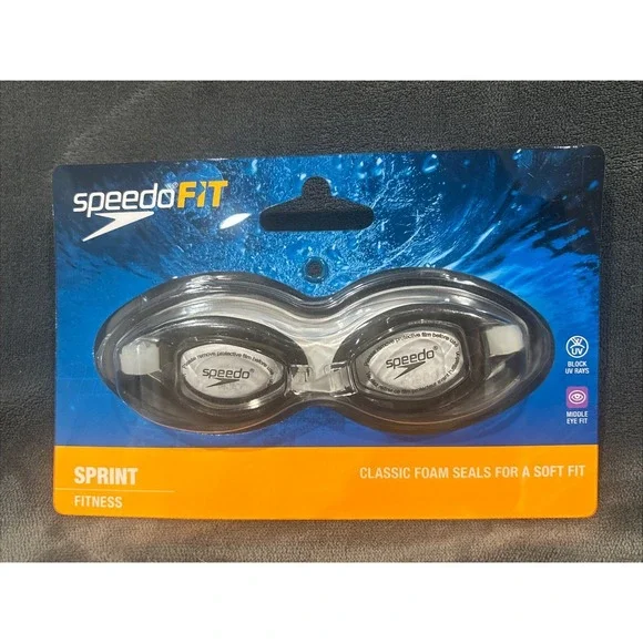 New‎ Speedo Sprint Swim Goggle Clear