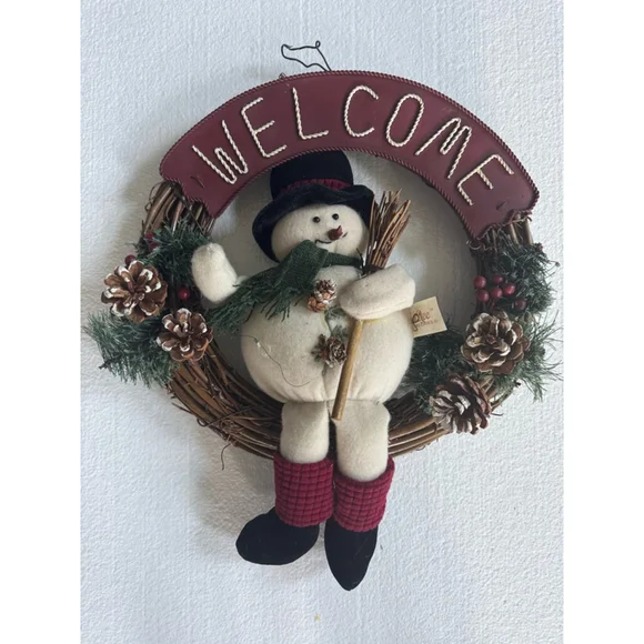 Dan Dee Collector's Choice Welcome Wreath Snowman