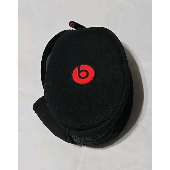 Beats By Dr Dre Headphones Carry Case‎ Black Red Soft Nylon