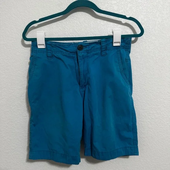 Vintage Aeropostale Teal Chino‎ Shorts Men Size 27 Flat Front Casual Summer