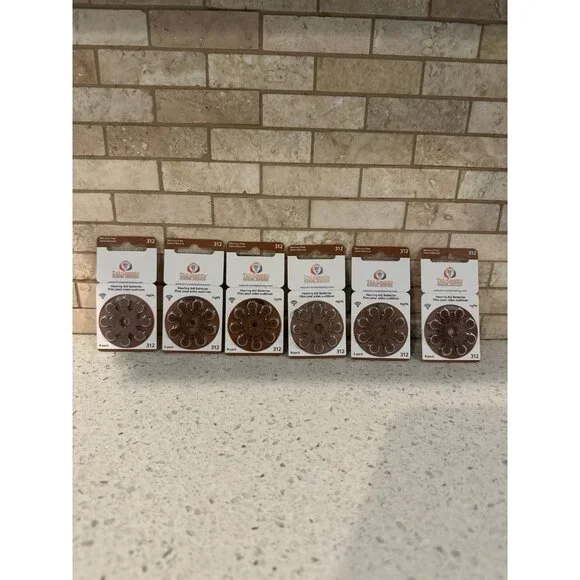Zinc Air Hearing Aid Batteries, Size 312,‎ 48 Count