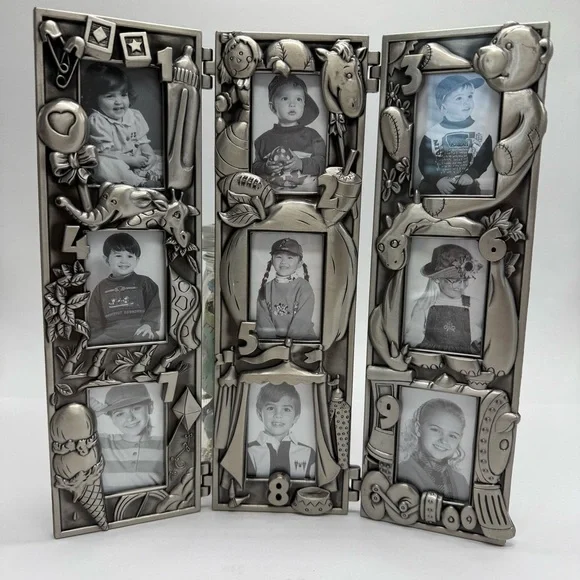 Royal Limited Silver Photo Frame Child Ages 1-9 Vintage NIB NEW