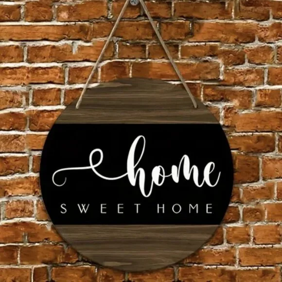 Home Sweet Home Rustic Wooden Door Wreath - 8
