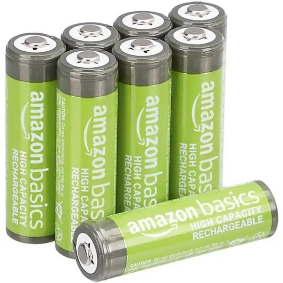 Amazon Basics Rechargeable AA Batteries, 16-Pack, 2400 mAh, NiMH High-Capacity.