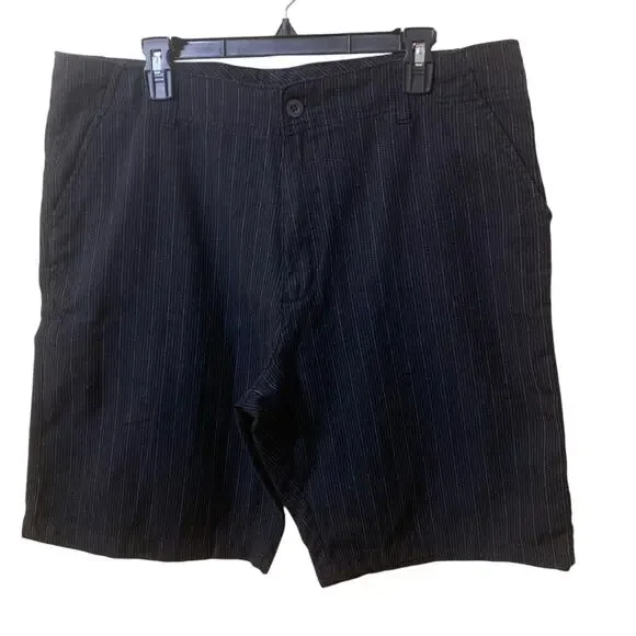 Burnside Mens Shorts Black Stripe Design Size 36