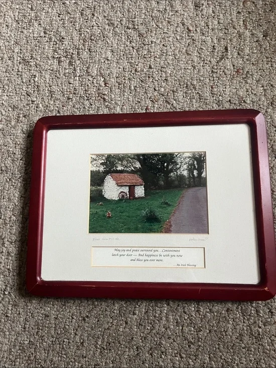 Framed signed print by photographer Rick Henderson Irish countryside