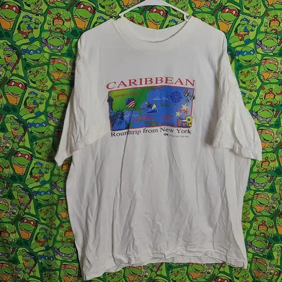 CARIBBEAN PRINCESS CRUISES WHITE T-SHIRT WITH PRINCESS CRUISES TAG XXL