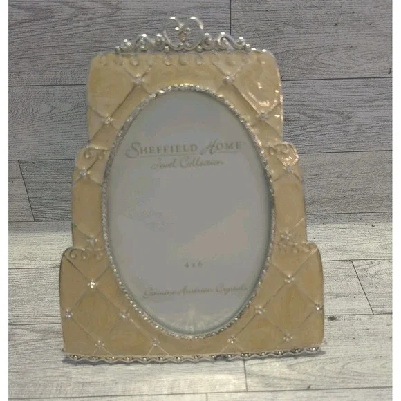 Sheffield Home Jewel Collection 4x6 Picture Frame Wedding Cake Crystals