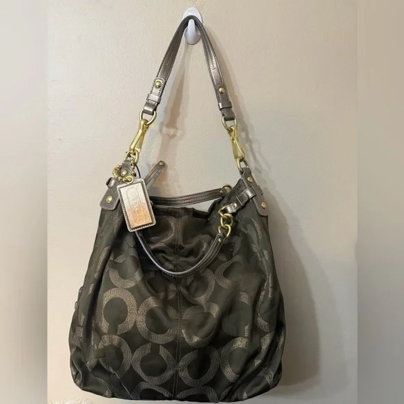 Coach Black and Gold Shoulder Bag