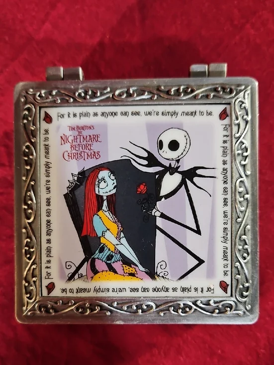 🔥 Nightmare Before Christmas Hinged Pewter Ring Trinket Jewelry Box