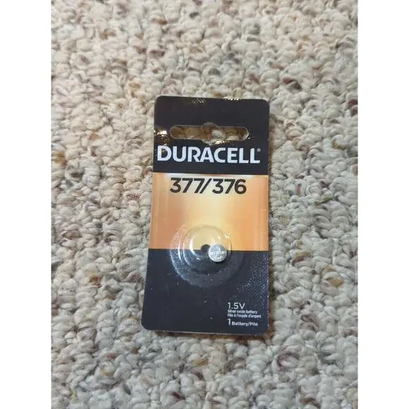 Duracell D377376 BPK Silver Oxide 377/376 1.5 V Electronic Watch Battery 1 pack