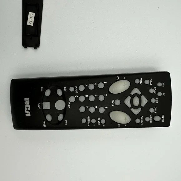 RCA Universal Remote Control Black with Battery Cover TV VCR DVD Tested