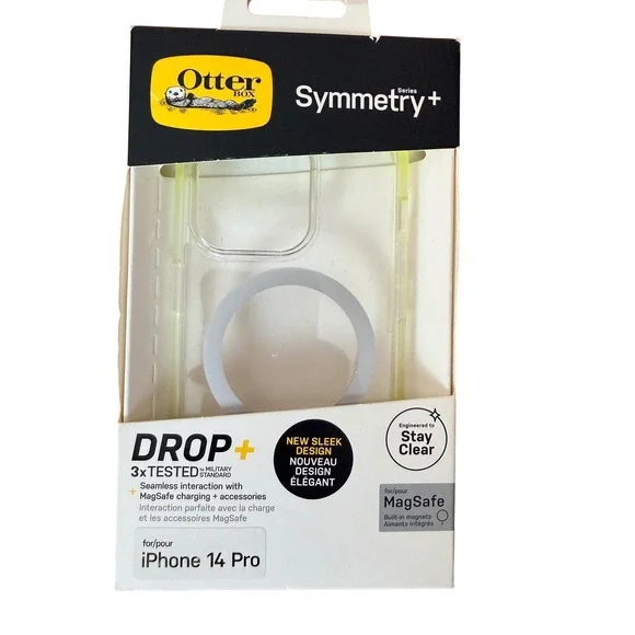 OtterBox Symmetry Series+ Clear Case for iPhone 14 Pro MagSafe‎ 77-89155 New
