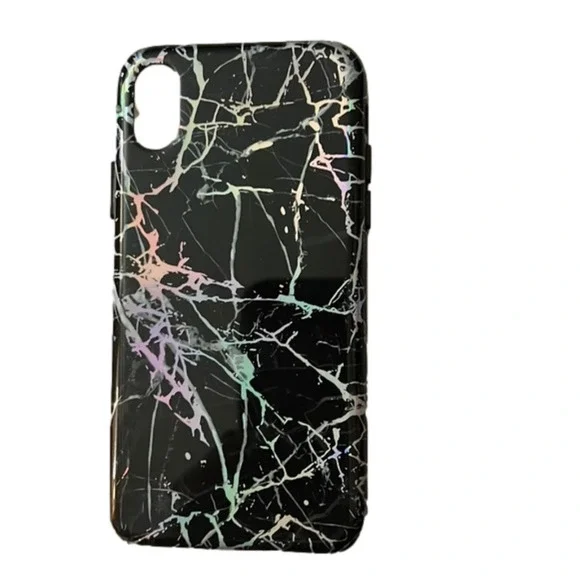 𝅺HOLO Black Marble iPhone Case iPhone XS.