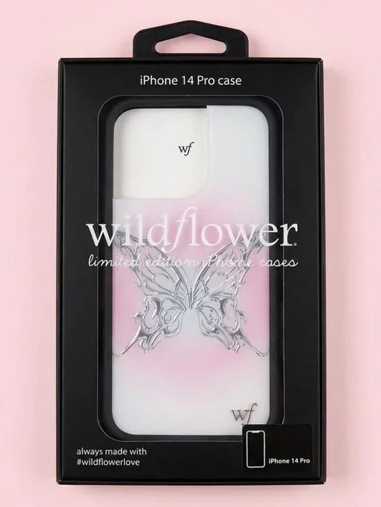 [BOGO] NWT Wildflower Silver Butterfly Aura iPhone 14 Pro Case
