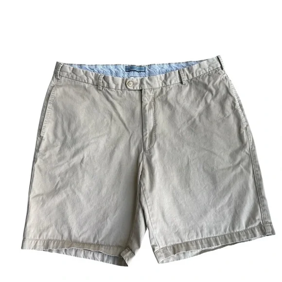 Peter Millar Men’s Golf Shorts Chino Flat Front Cotton Size 40