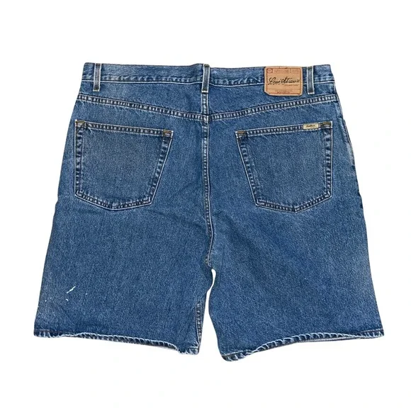 Levi Strauss Signature Mens Relaxed Fit Denim Shorts Blue 40 Cotton Jean Shorts