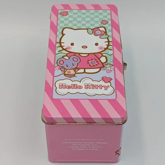 Sanrio Hello Kitty Pink Metal Locker Coin Bank Vintage 2005 Houston Harvest