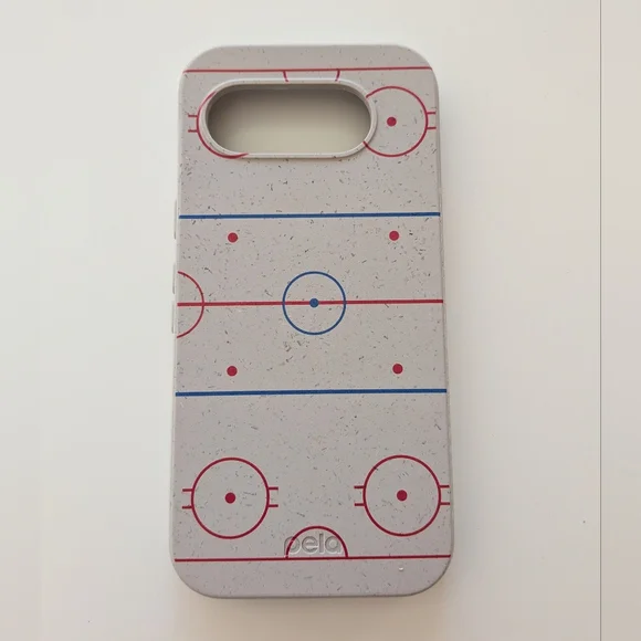 Pela Google Pixel 10a Case Hockey Rink Eco Friendly Compostable MagSafe Gray