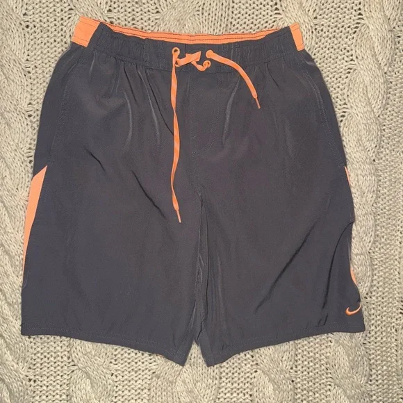 Nike Men's Athletic Shorts in Black and Orange
