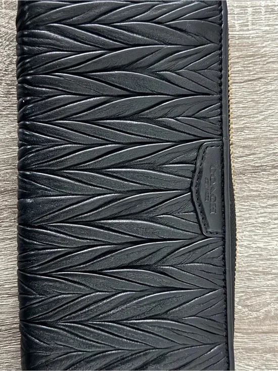 Coach Black Quilted Leather Zip Clutch