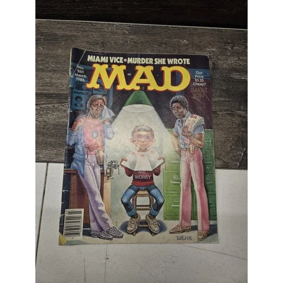 1986 MAD Magazine #261 FN+ 6.5‎ Miami Vice Parody / Fisherman Collection