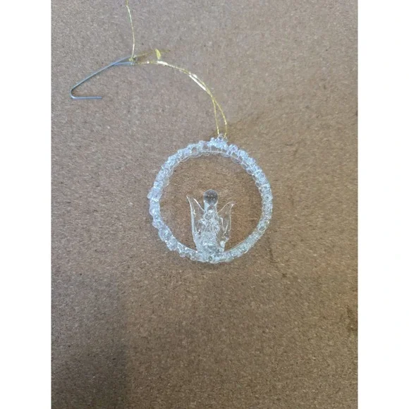 Vintage Clear Handmade Glass Wreath