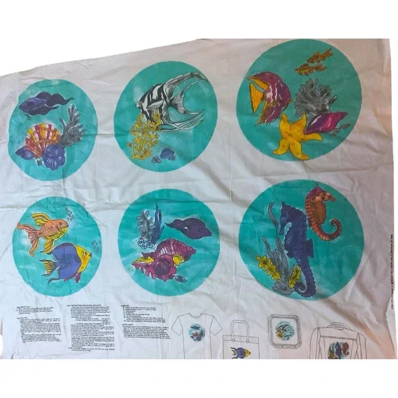 Tropical Fish Seahorse Sewing Appliques Aqua Green Purple Orange Pink 12