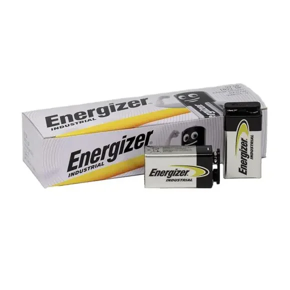 Energizer EN22 Industrial Alkaline Batteries, 9V , Non-Rechargeable, Box of 12