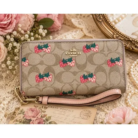 Coach Strawberry Pink Fruit Wallet