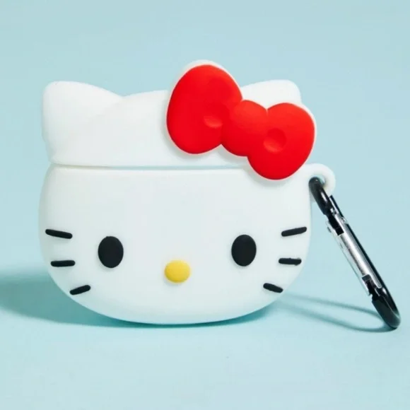 Hello Kitty White and Red Earbud Silicone Case NWT