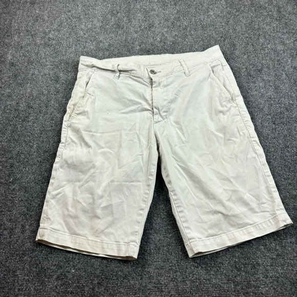 ADRIANO GOLDSCHMIED AG Men’s Khaki Flat front Shorts Size: 32R