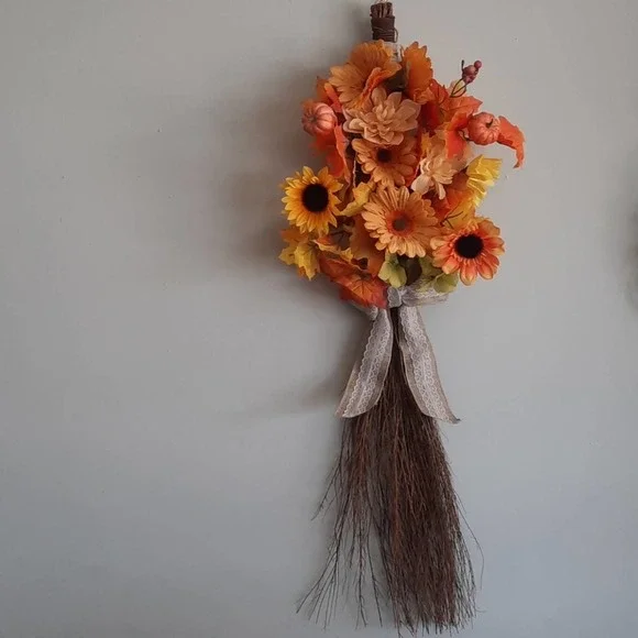 Handmade Fall Broom Wreath